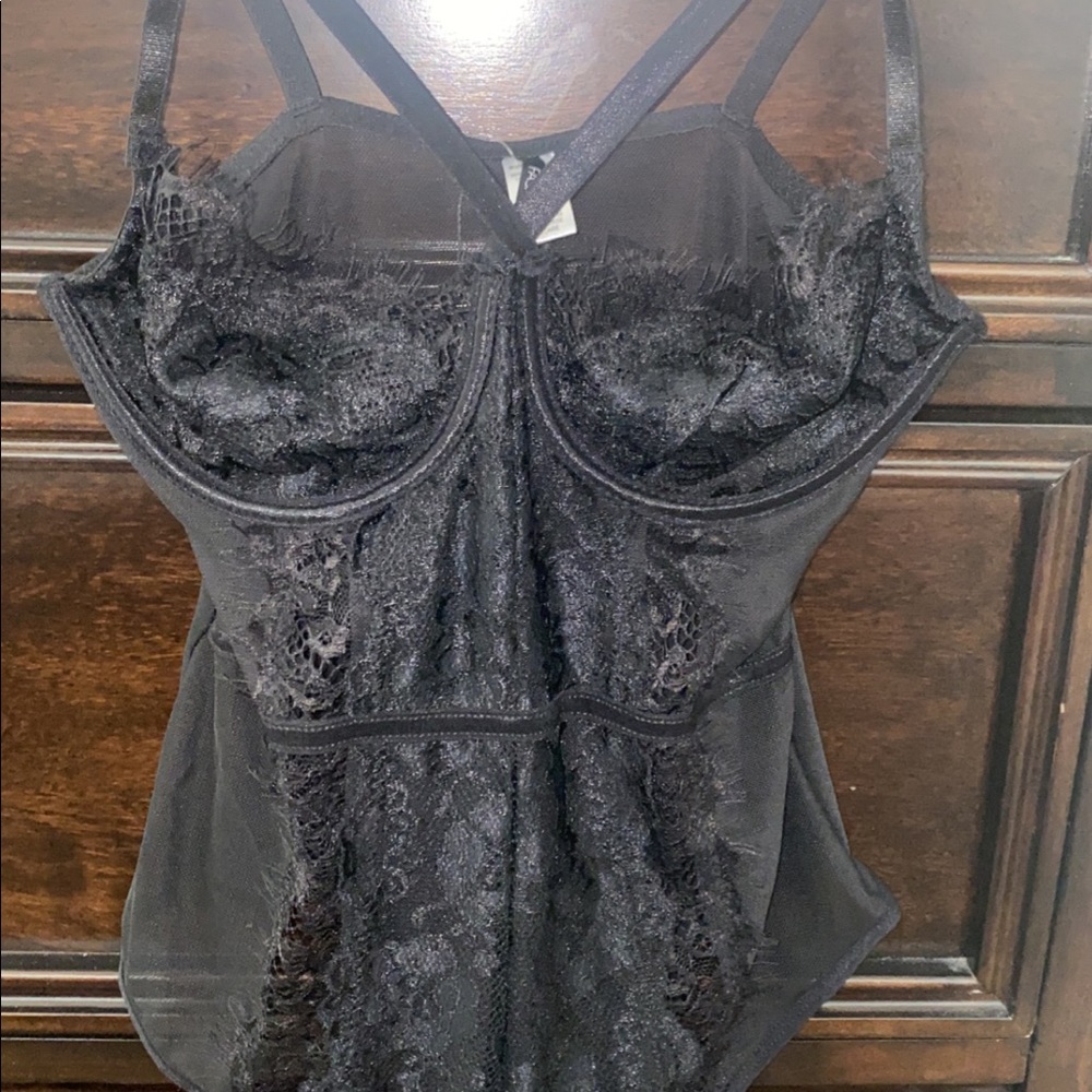 Black Lace Teddy - Picture 3 of 4